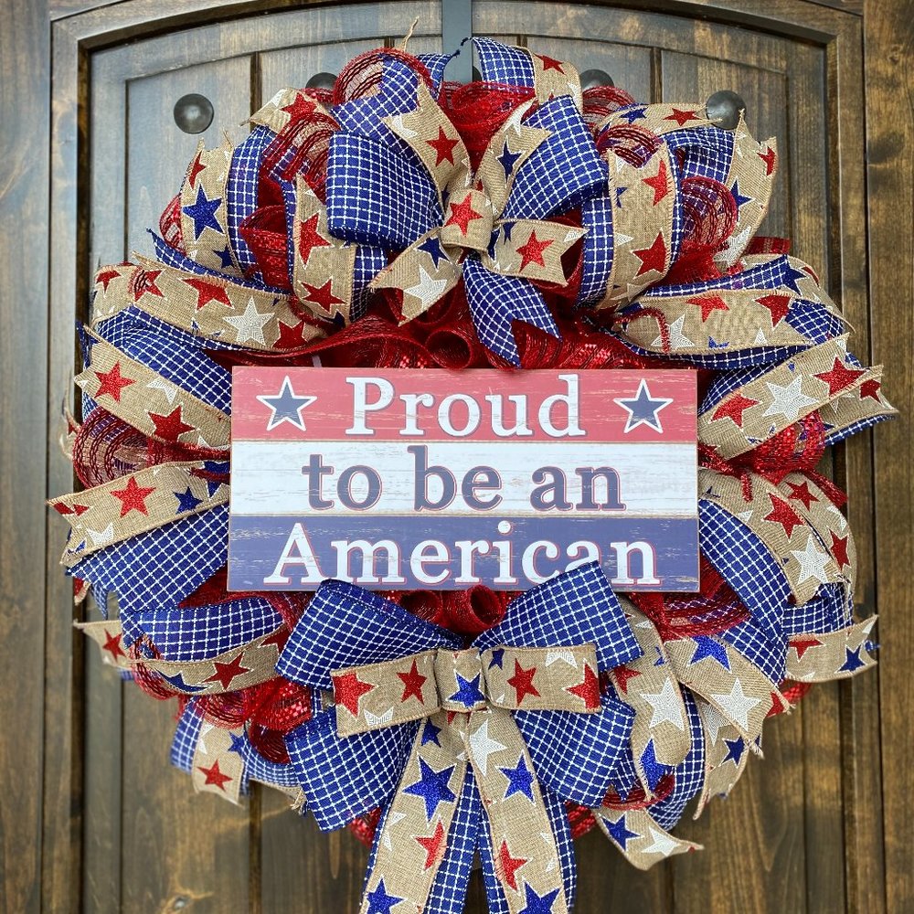 Patriotic Wreath, Tan Patriotic Wreath